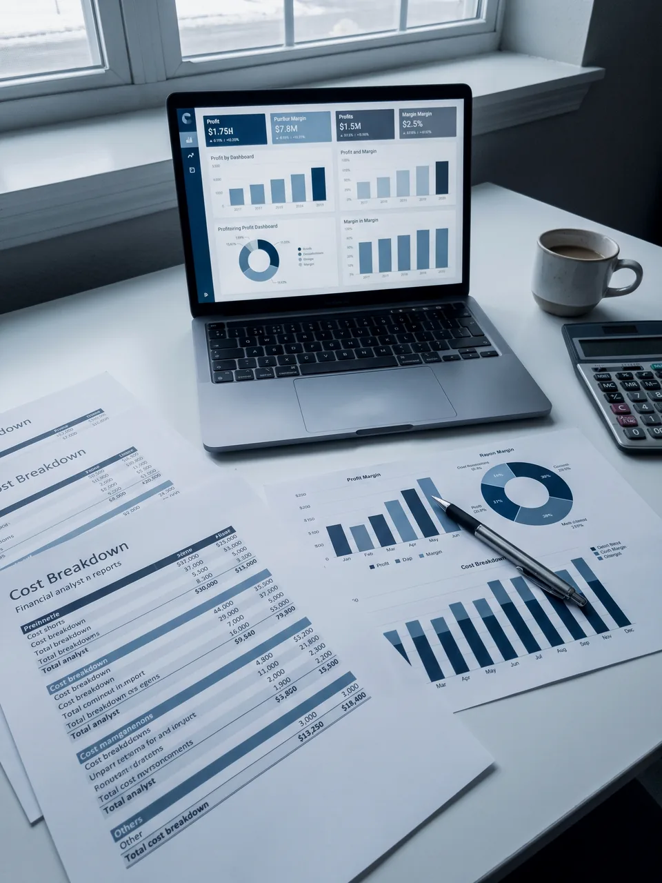 Cost management planning desk